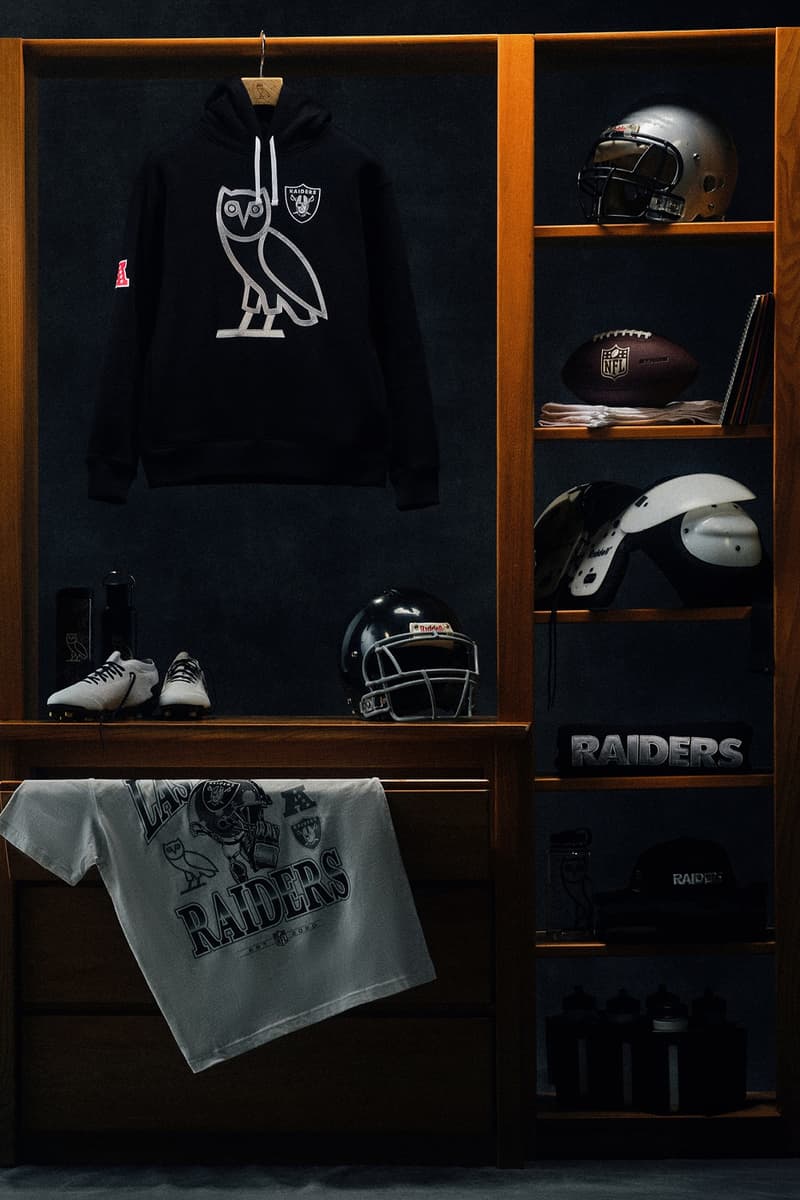 Drake's OVO and NFL Release Second Collaborative Capsule Collection Chicago bears new york giants new orleans saints Buffalo Bills Baltimore Ravens Las Vegas Raiders dallas cowboys san francisco 49ers green bay packers