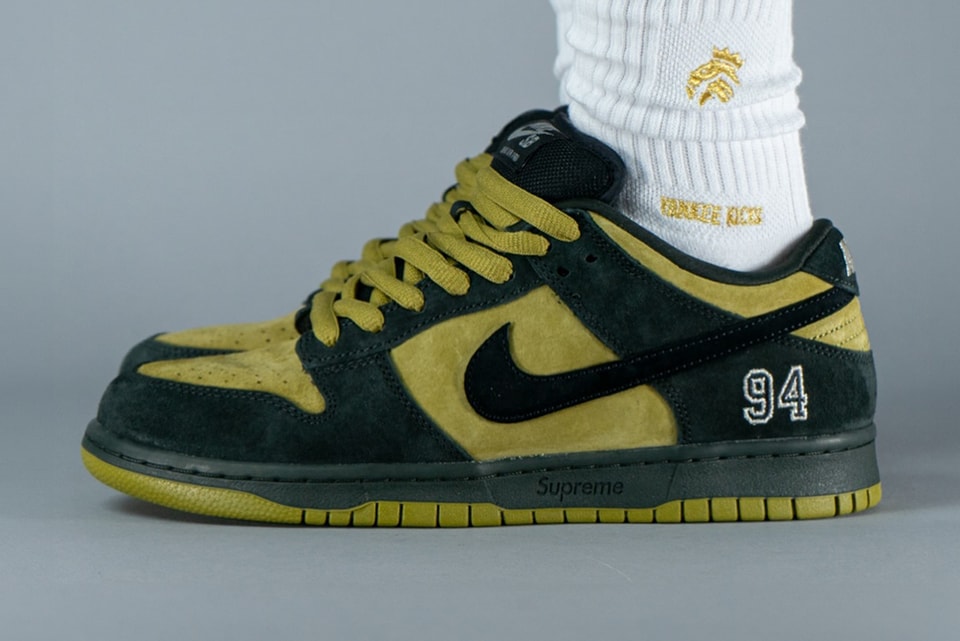 Supreme Nike SB Dunk Low Camper Green HQ8487-300 Info | Hypebeast
