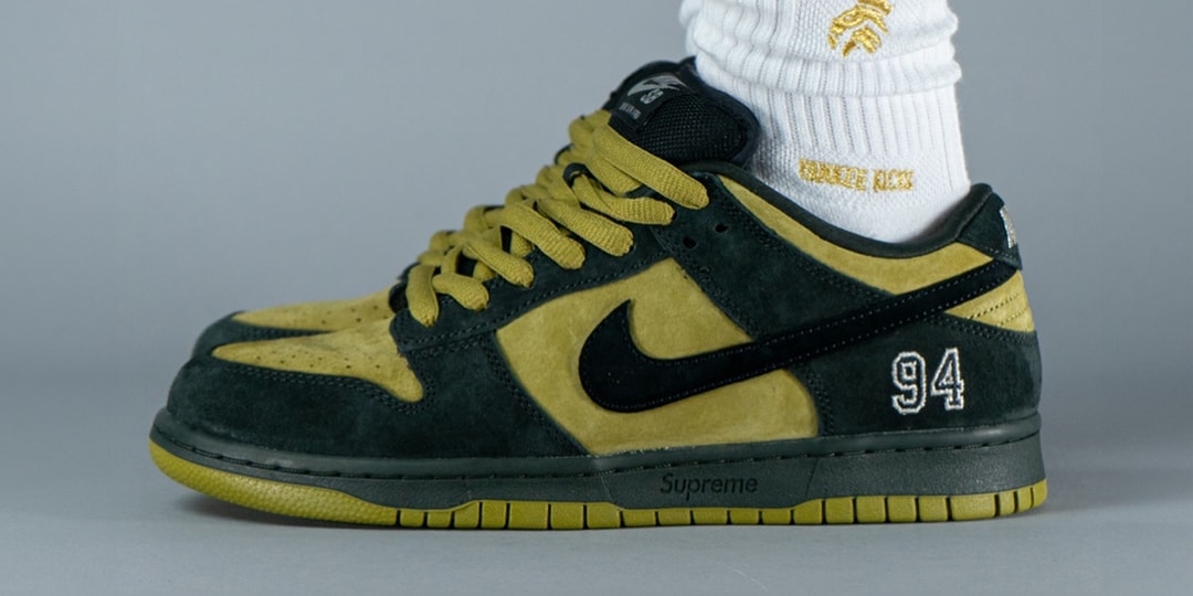 On-Foot Look at the Supreme x Nike SB Dunk Low "Camper Green"