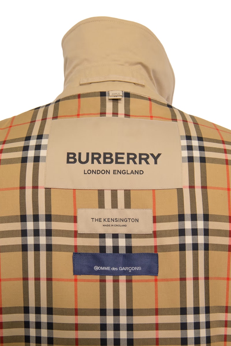 COMME des GARÇONS Reimagines the Iconic Burberry Trench Coat cdg rei kawakubo long kensington heritage trench coat