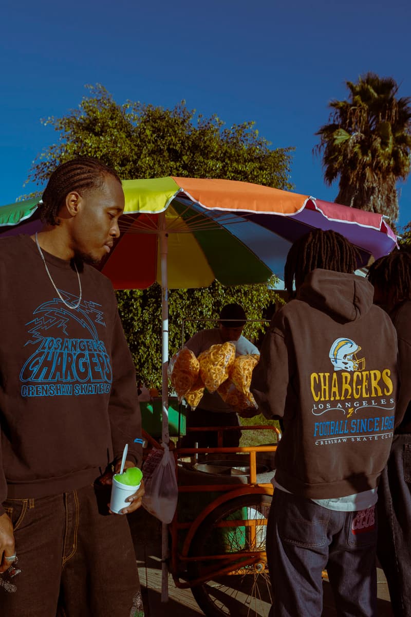 Crenshaw Skate Club x Los Angeles Chargers Run It Back collaboration collab