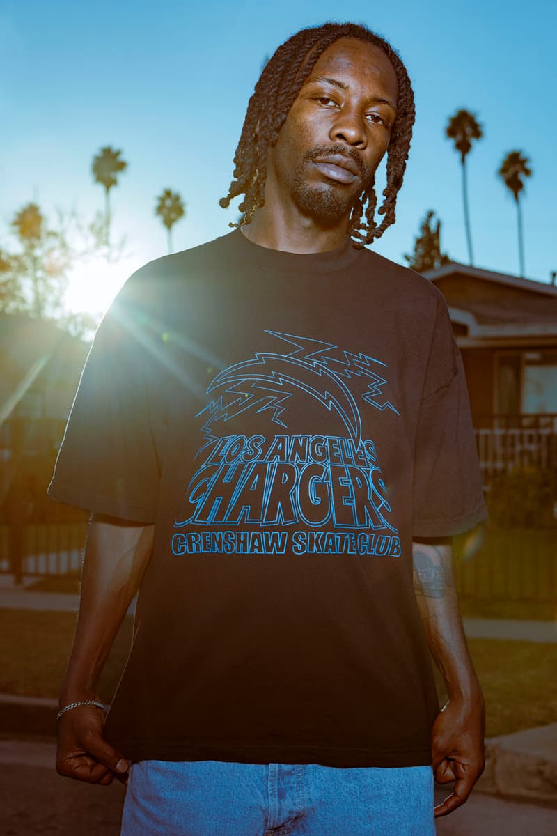 Crenshaw Skate Club x Los Angeles Chargers Run It Back collaboration collab
