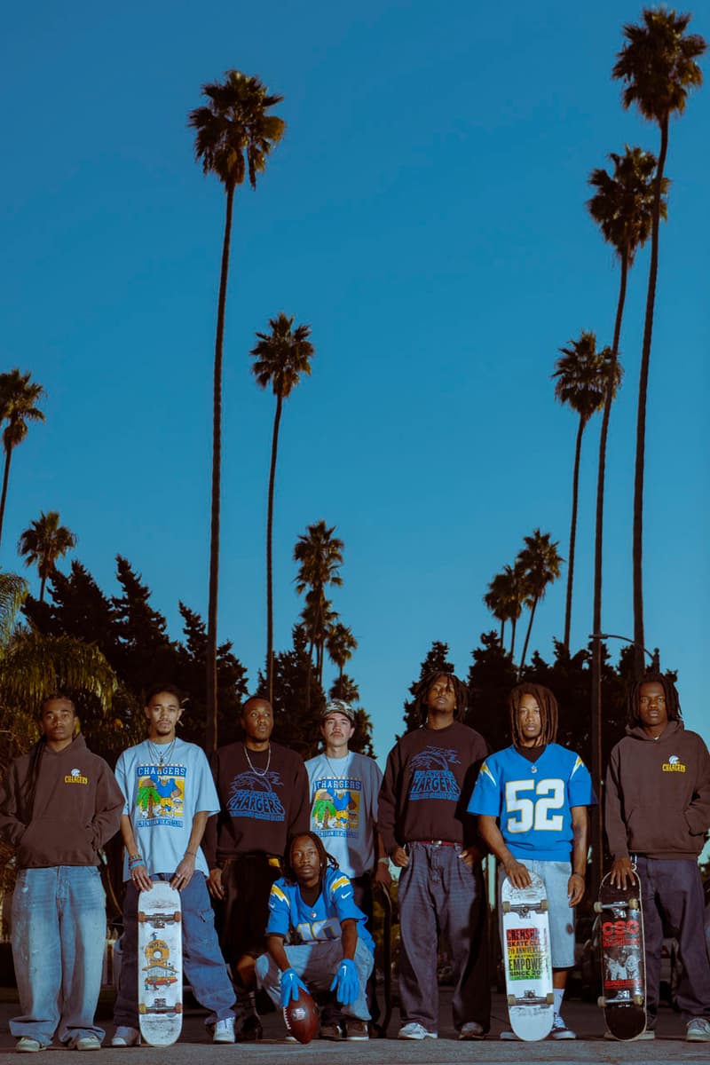 Crenshaw Skate Club x Los Angeles Chargers Run It Back collaboration collab