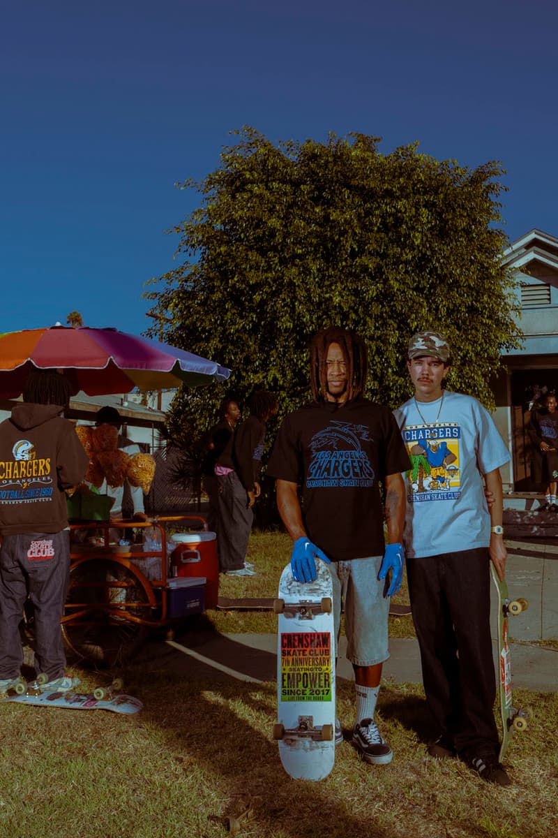 Crenshaw Skate Club x Los Angeles Chargers Run It Back collaboration collab