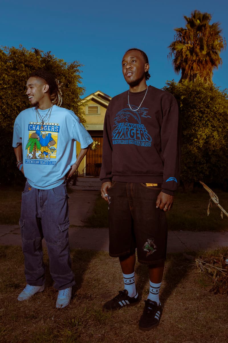 Crenshaw Skate Club x Los Angeles Chargers Run It Back collaboration collab