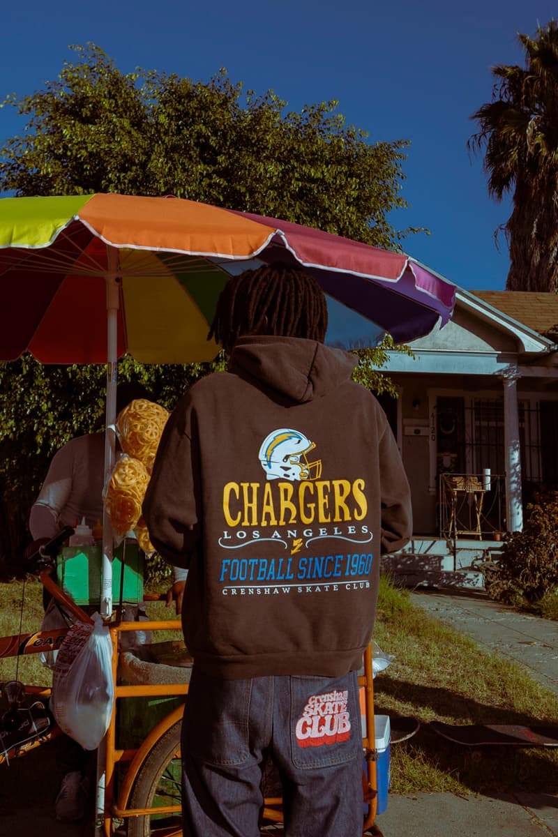 Crenshaw Skate Club x Los Angeles Chargers Run It Back collaboration collab