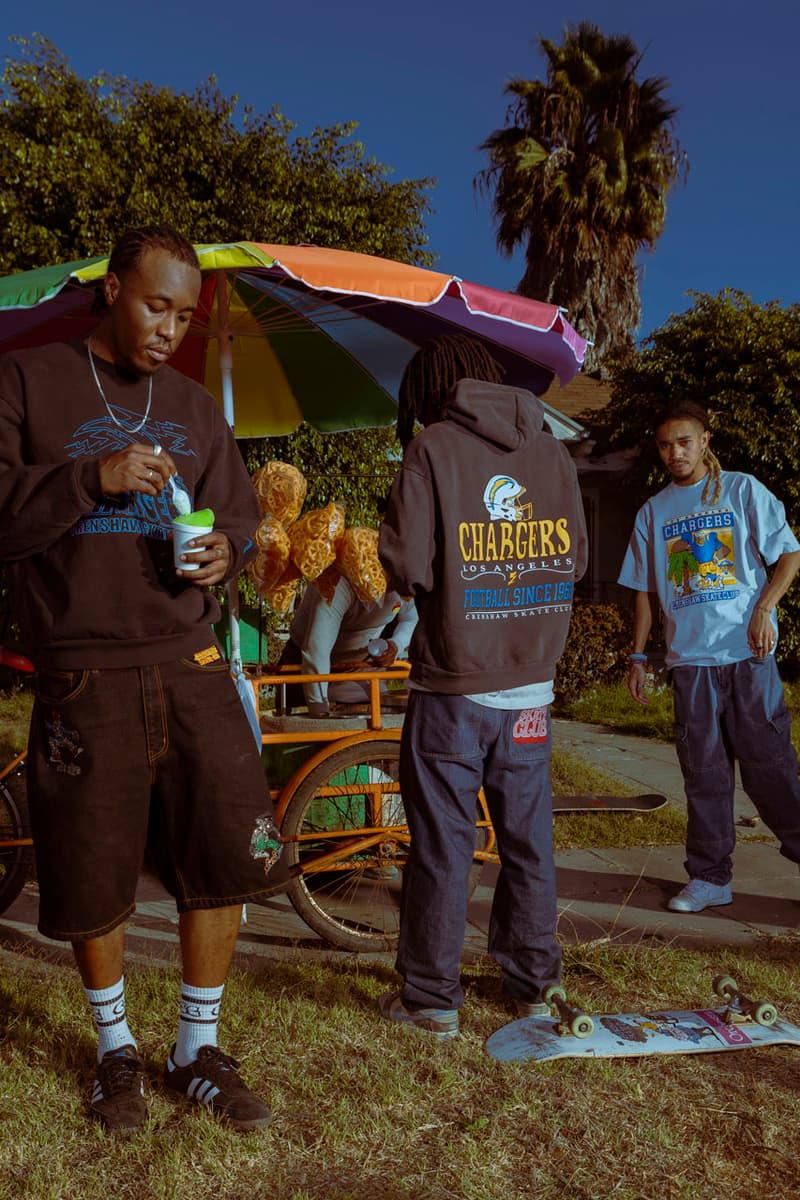 Crenshaw Skate Club x Los Angeles Chargers Run It Back collaboration collab