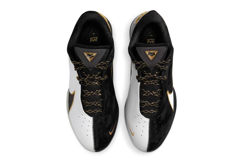 Nike LeBron 22 "Mogul" HV8454-100 Release Info lebron james swoosh basketball shoes black/White-Metallic Gold los angeles lakers bronny king james