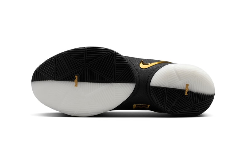 Nike LeBron 22 "Mogul" HV8454-100 Release Info lebron james swoosh basketball shoes black/White-Metallic Gold los angeles lakers bronny king james