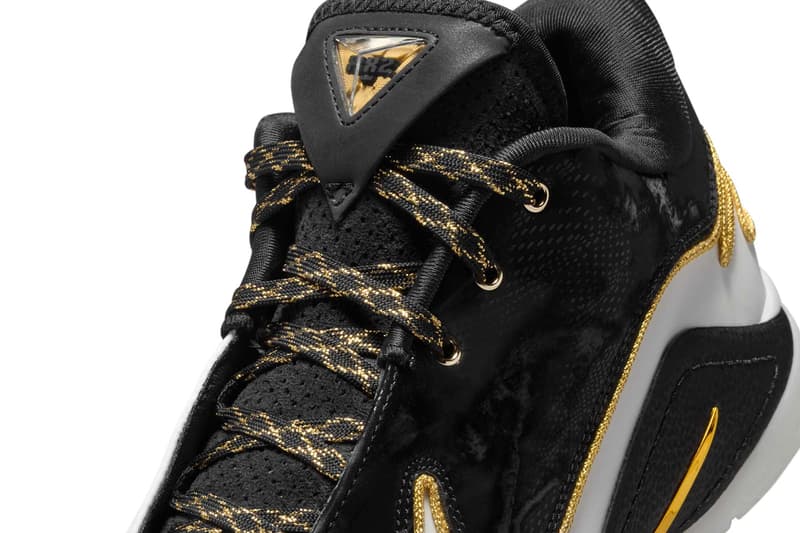 Nike LeBron 22 "Mogul" HV8454-100 Release Info lebron james swoosh basketball shoes black/White-Metallic Gold los angeles lakers bronny king james