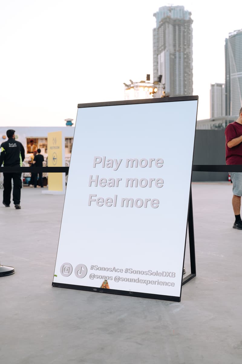 sonos house of sound sole dxb event pop-up ace roam tech products urban next dubai design district streetwear Lana Albeik and Basil Alhadi hub music dj