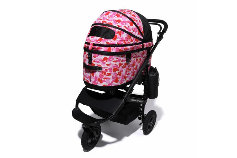 BAPE Teams up With AIRBUGGY This Christmas for New Pet Stroller reimagining bape iconic ABC camo pattern medium sized dogs pets breeds