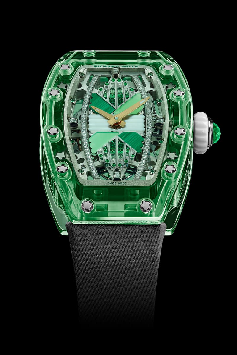 Richard Mille Releases Limited Edition 07-02 Automatic Sapphire Collection technicolor eleganc colored sapphire gem-set pink sapphire, lilac sapphire, green sapphire and gem-set green sapphire