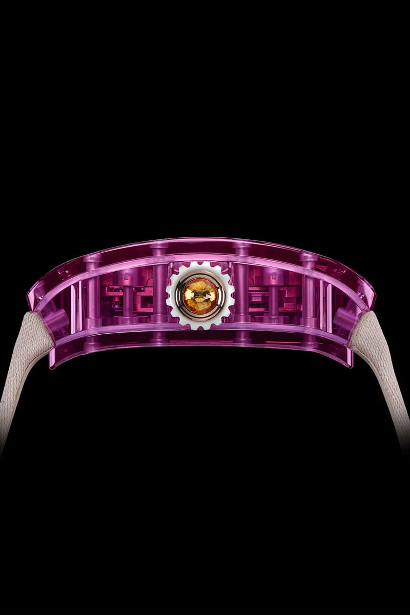 Richard Mille Releases Limited Edition 07-02 Automatic Sapphire Collection technicolor eleganc colored sapphire gem-set pink sapphire, lilac sapphire, green sapphire and gem-set green sapphire