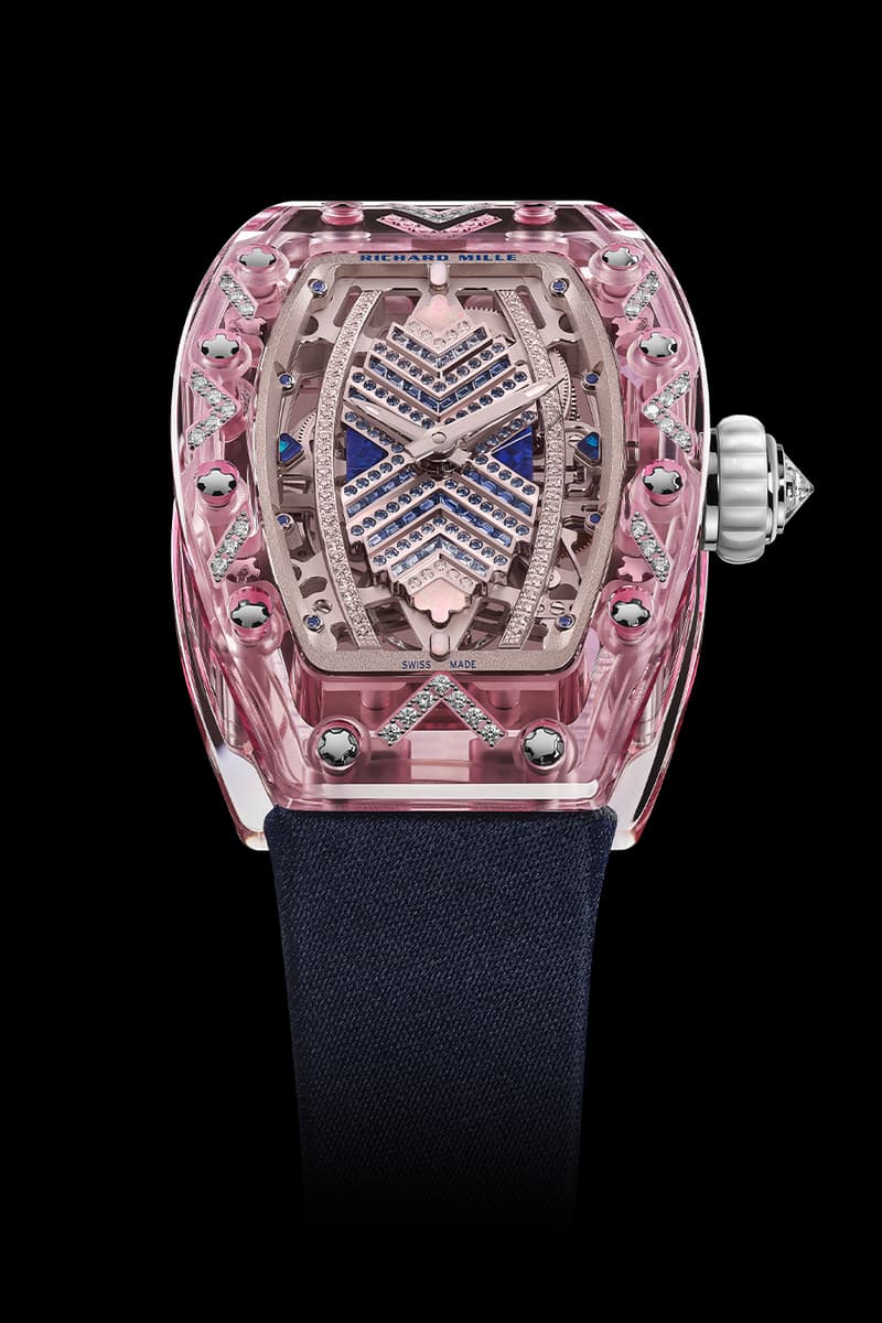 Richard Mille Releases Limited Edition 07-02 Automatic Sapphire Collection technicolor eleganc colored sapphire gem-set pink sapphire, lilac sapphire, green sapphire and gem-set green sapphire