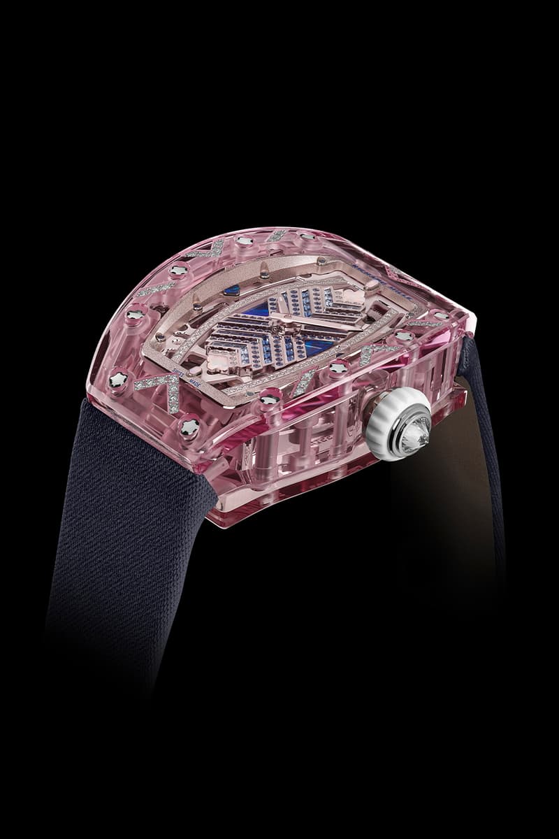 Richard Mille Releases Limited Edition 07-02 Automatic Sapphire Collection technicolor eleganc colored sapphire gem-set pink sapphire, lilac sapphire, green sapphire and gem-set green sapphire