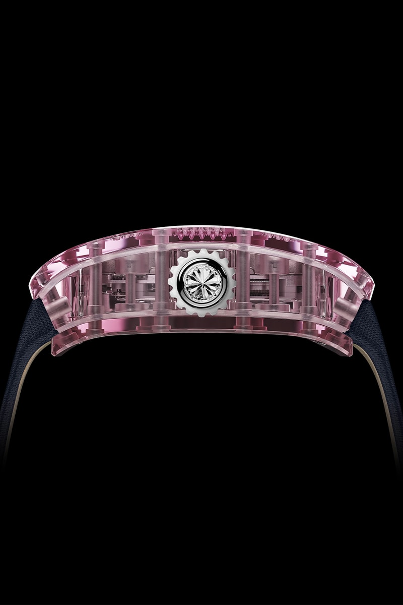 Richard Mille Releases Limited Edition 07-02 Automatic Sapphire Collection technicolor eleganc colored sapphire gem-set pink sapphire, lilac sapphire, green sapphire and gem-set green sapphire