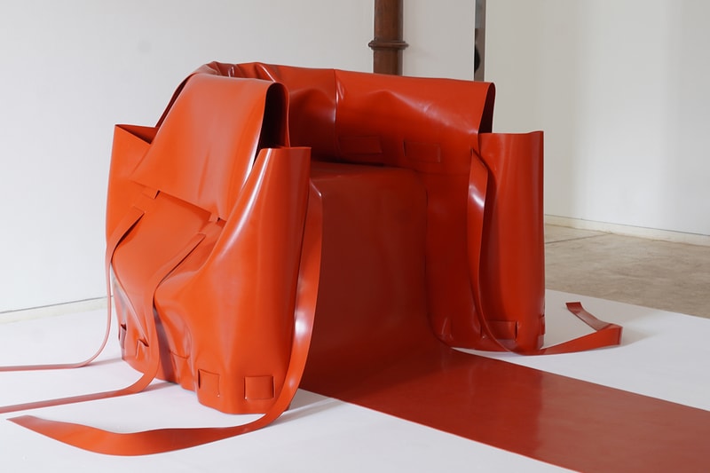 Flap Chair Chamar Studio Sudheer Rajbhar æquō Gallery Design Miami 2024 upcycled rubber Dalit community furniture