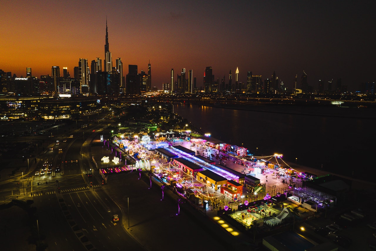market outside the box etisalat motb shopping fair dubai design district vintage retro thrifting nissan shisedo food vendor talabat dance music entertainment 