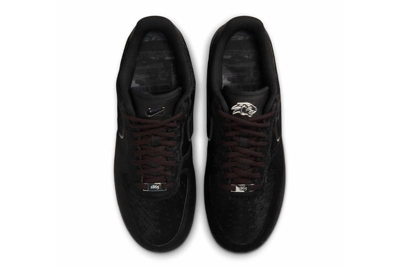 Nike Air Force 1 Low "Virginia Union" HQ7026-001 Black/Team Maroon-Metallic Silver shaggy makeover