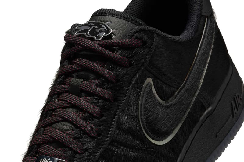 Nike Air Force 1 Low "Virginia Union" HQ7026-001 Black/Team Maroon-Metallic Silver shaggy makeover