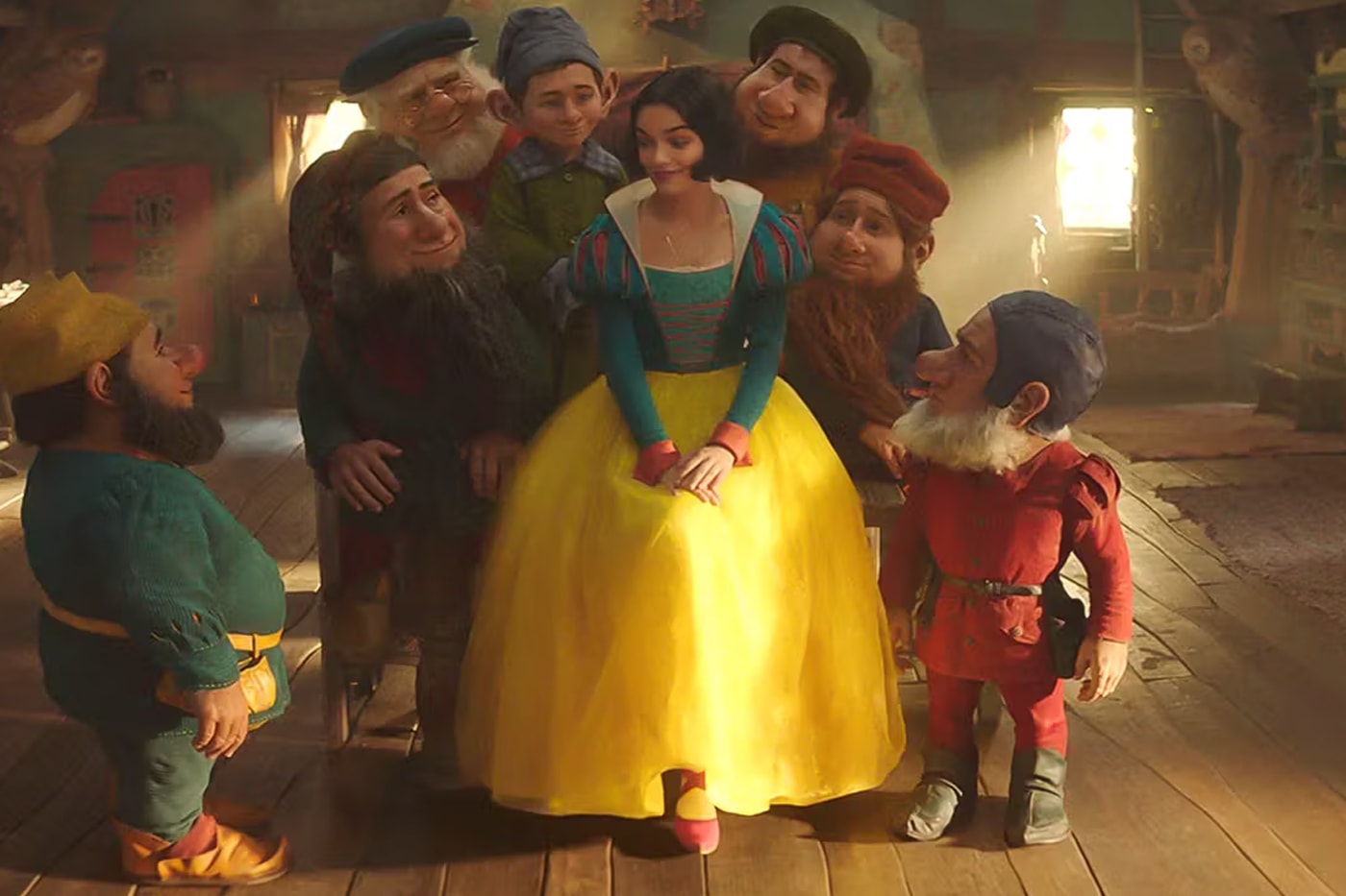 Disney Reveals Special Look At 'Snow White' Sharing New Song "Waiting On a Wish" debut rachel zegler duo pasek and paul seven dwarfs grimm brothers