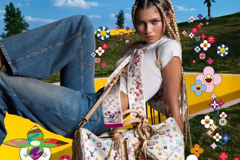 Zendaya for Louis Vuitton x Murakami Campaign Surfaces Online takashi florals flower cartoon lv ambassador re edition collection release info