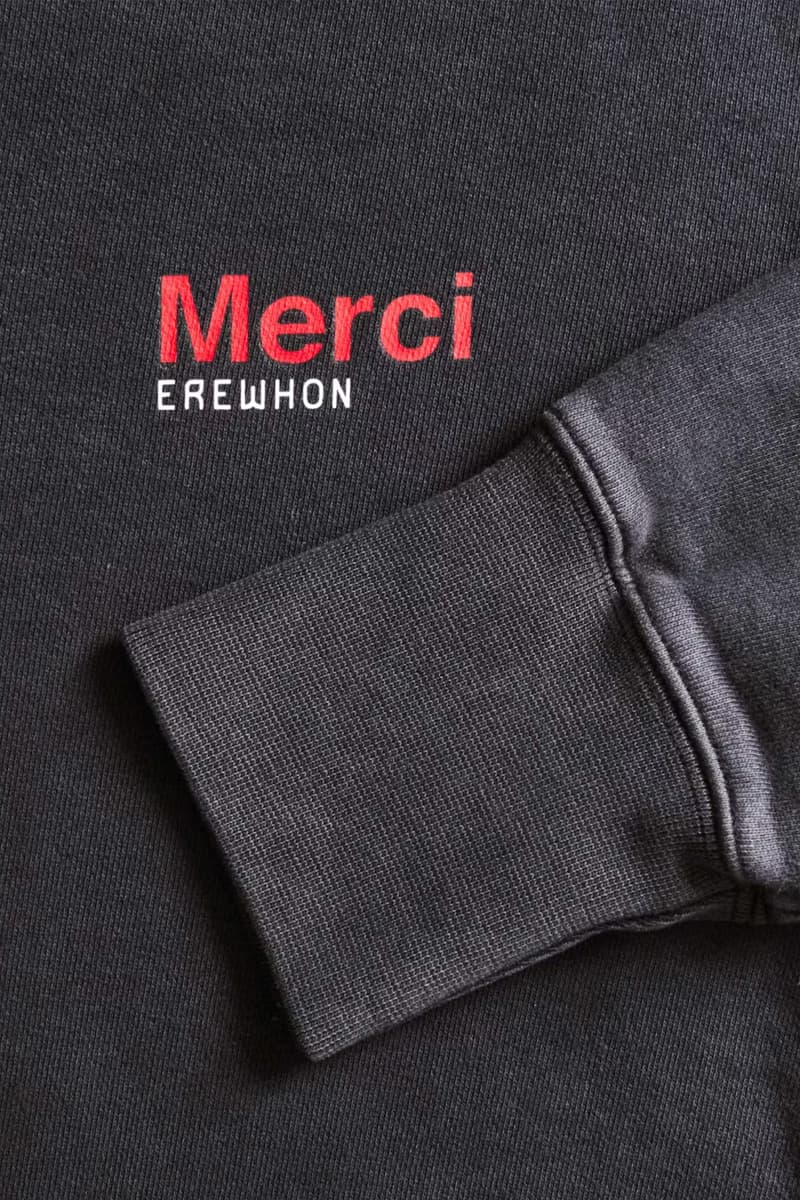 Merci Paris Goes in on the Erewhon Merch Craze With New Apparel Collaboration beanies sweaters quarterzips t-shirts tote bags hoodies