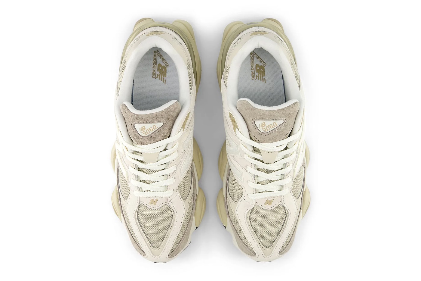 New Balance 9060 "Oatmeal" U9060JBC release info nb chunky dad shoes oatmeal white suede