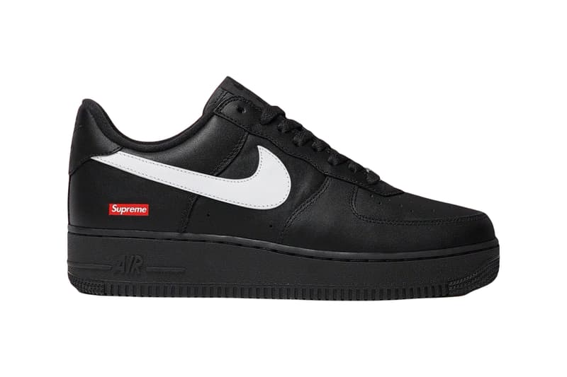 Supreme x Nike Air Force 1 Low "Black" and "White" Reportedly Dropping Next Fall af1 streetwear leather shoes classic branded laces rumors