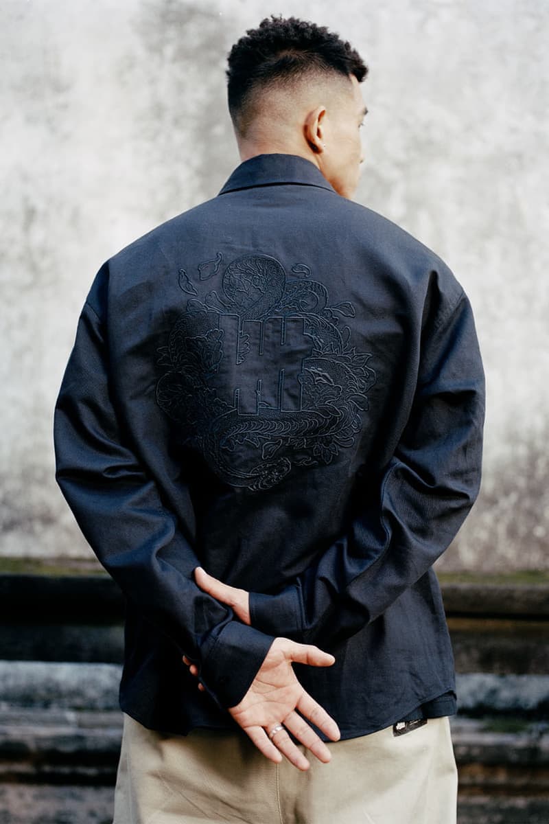 UNDEFEATED Taiwan Goes Golden in Lunar New Year Capsule release info gold snake wealth energy price jacket embroidered motif work shirt peony