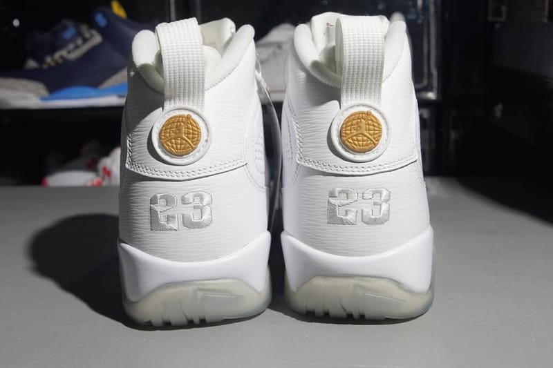 air jordan 9 gold and white