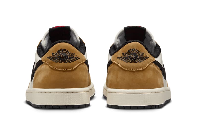 First Look at the Air Jordan 1 Low OG "Rookie of the Year" Sail/Black-Golden Harvest-Gym Red CZ0790-107 release info michael jordan brand 