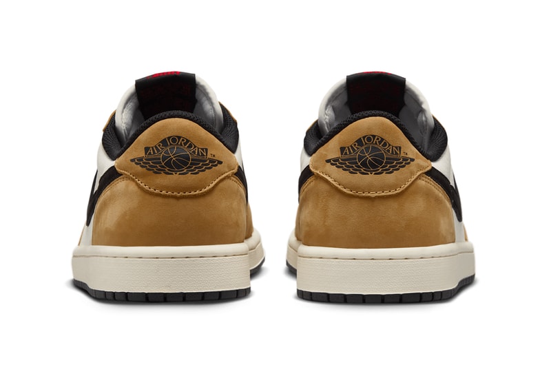 First Look at the Air Jordan 1 Low OG "Rookie of the Year" Sail/Black-Golden Harvest-Gym Red CZ0790-107 release info michael jordan brand 