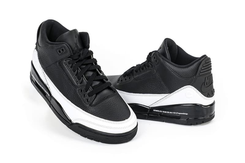 fragment design Air Jordan 3 Black White Sample Info release date store list buying guide photos price hiroshi fujiwara