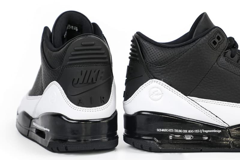 fragment design Air Jordan 3 Black White Sample Info release date store list buying guide photos price hiroshi fujiwara