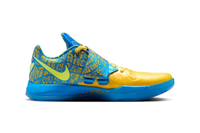 kd blue and yellow shoes