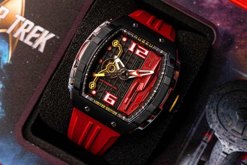 Nubeo NB-6106 Magellan Автоматический «Звездный путь» Warp Speed Limited Edition Информация Звездный флот NCC-1701-D Звездный корабль Райкер Данные Трой Пикард