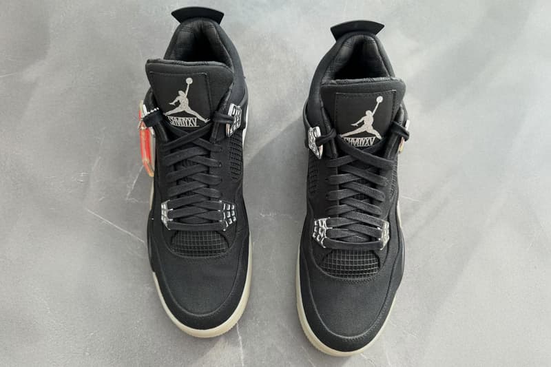 Eminem x Carhartt x Air Jordan 4 “Black Chrome” SP15-MNJDLS-879/582314 detailed closer look 2015 model 