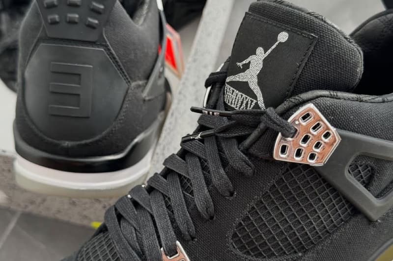 Eminem x Carhartt x Air Jordan 4 “Black Chrome” SP15-MNJDLS-879/582314 detailed closer look 2015 model 