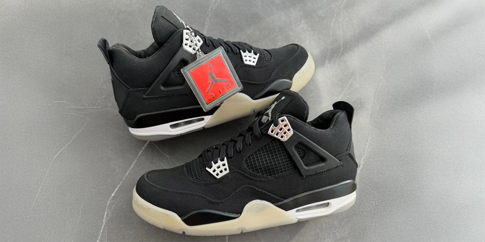 A Closer Look At the Eminem x Carhartt x Air Jordan 4 “Black Chrome”