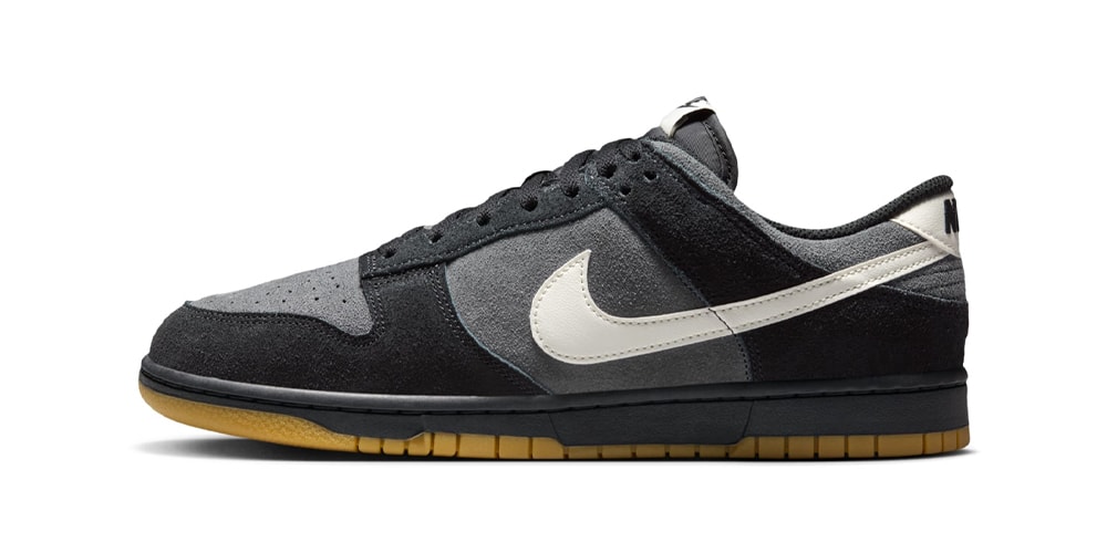 Nike Builds The Dunk Low "Black Gray Gum" With Suede Uppers