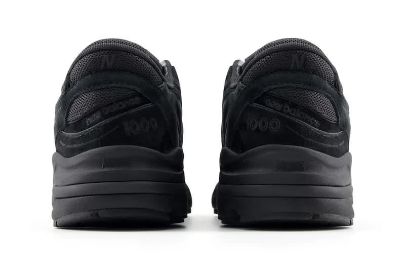 New Balance 1000 Is as Stealthy as a "Black Cat" jet black suede M1000LA release info nb