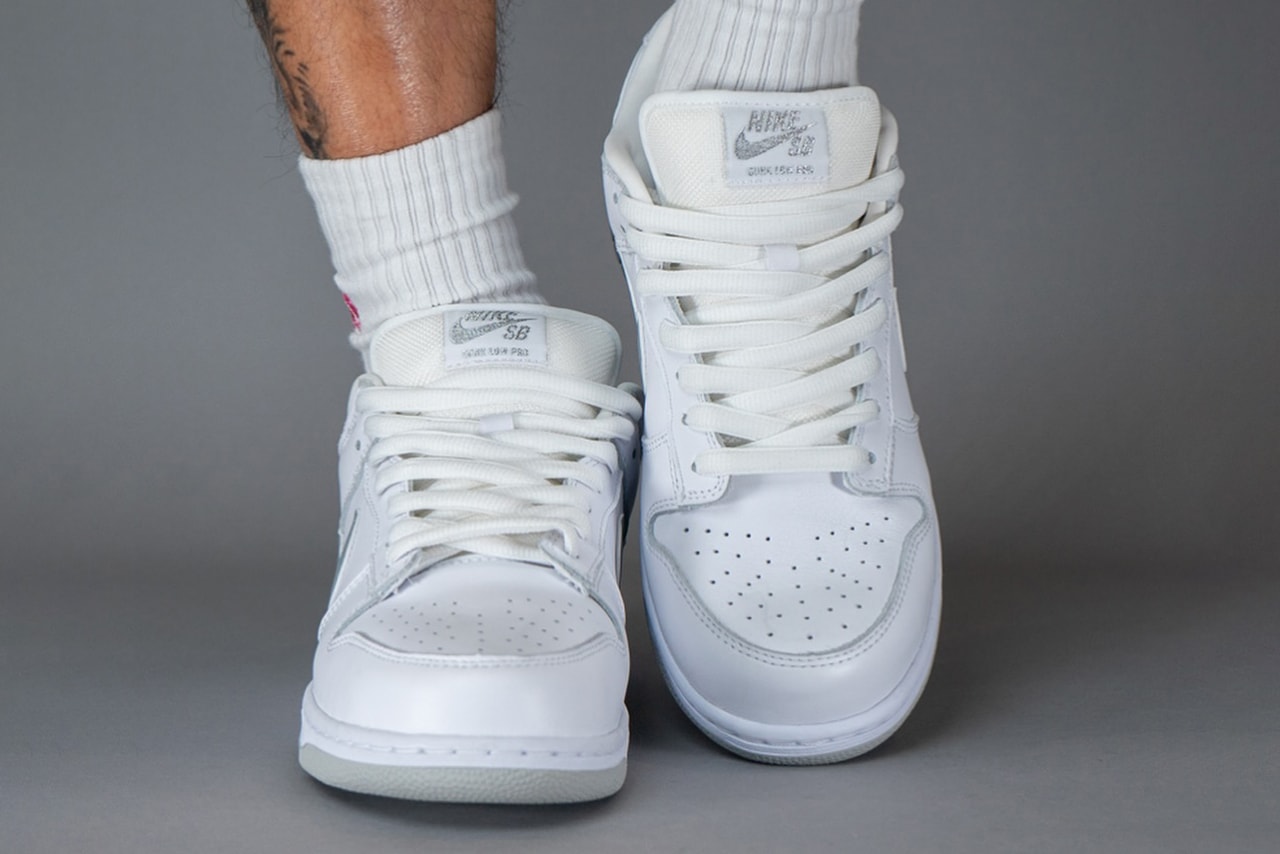 supreme nike sb dunk low white grey hq8487 100 official release date info photos price store list buying guide