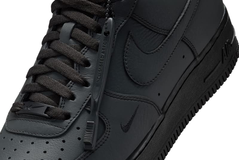 .SWOOSH Nike Air Force 1 Low Triple Black HJ9348-001 release date info store list buying guide photos price