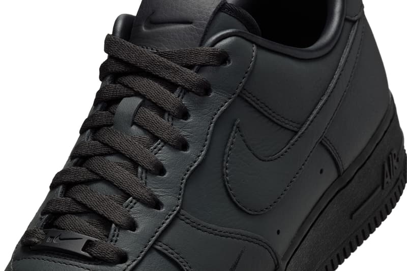 .SWOOSH Nike Air Force 1 Low Triple Black HJ9348-001 release date info store list buying guide photos price