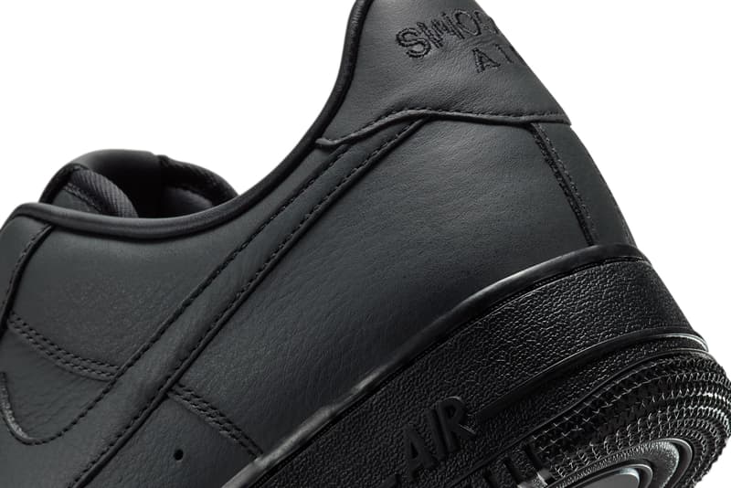 .SWOOSH Nike Air Force 1 Low Triple Black HJ9348-001 release date info store list buying guide photos price