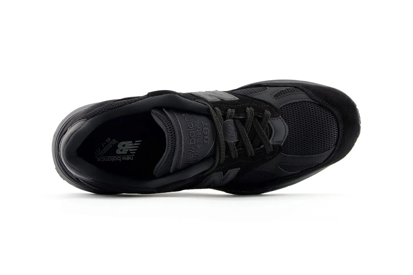 New Balance 991v2 Surfaces in "Triple Black" U991KK2 dad shoes sneakers nb all black 