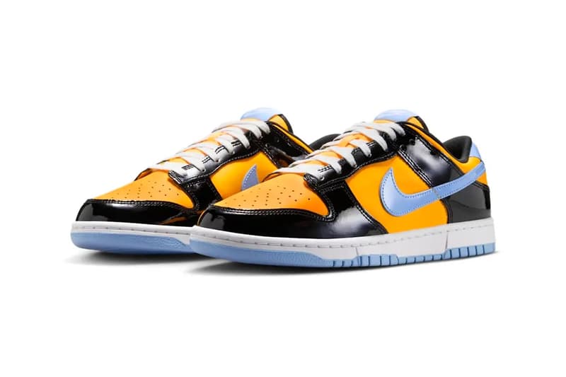 Nike Dunk Low Patent Leather Paramount Blue Black Laser Orange IB6400-400 IB6400-001 Release Info