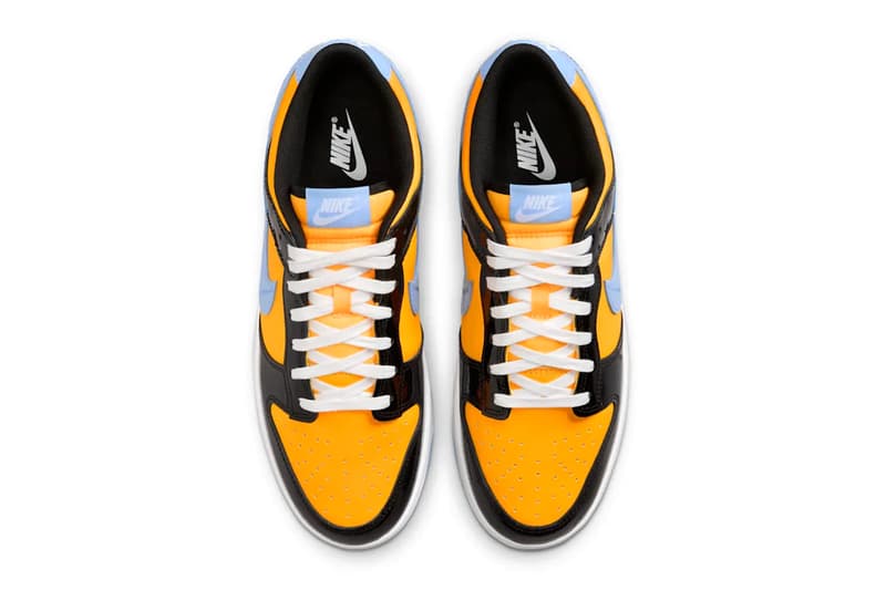 Nike Dunk Low Patent Leather Paramount Blue Black Laser Orange IB6400-400 IB6400-001 Release Info